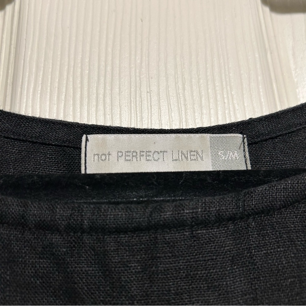 notPERFECTLINEN Black Linen Midi Dress - Picture 5 of 6